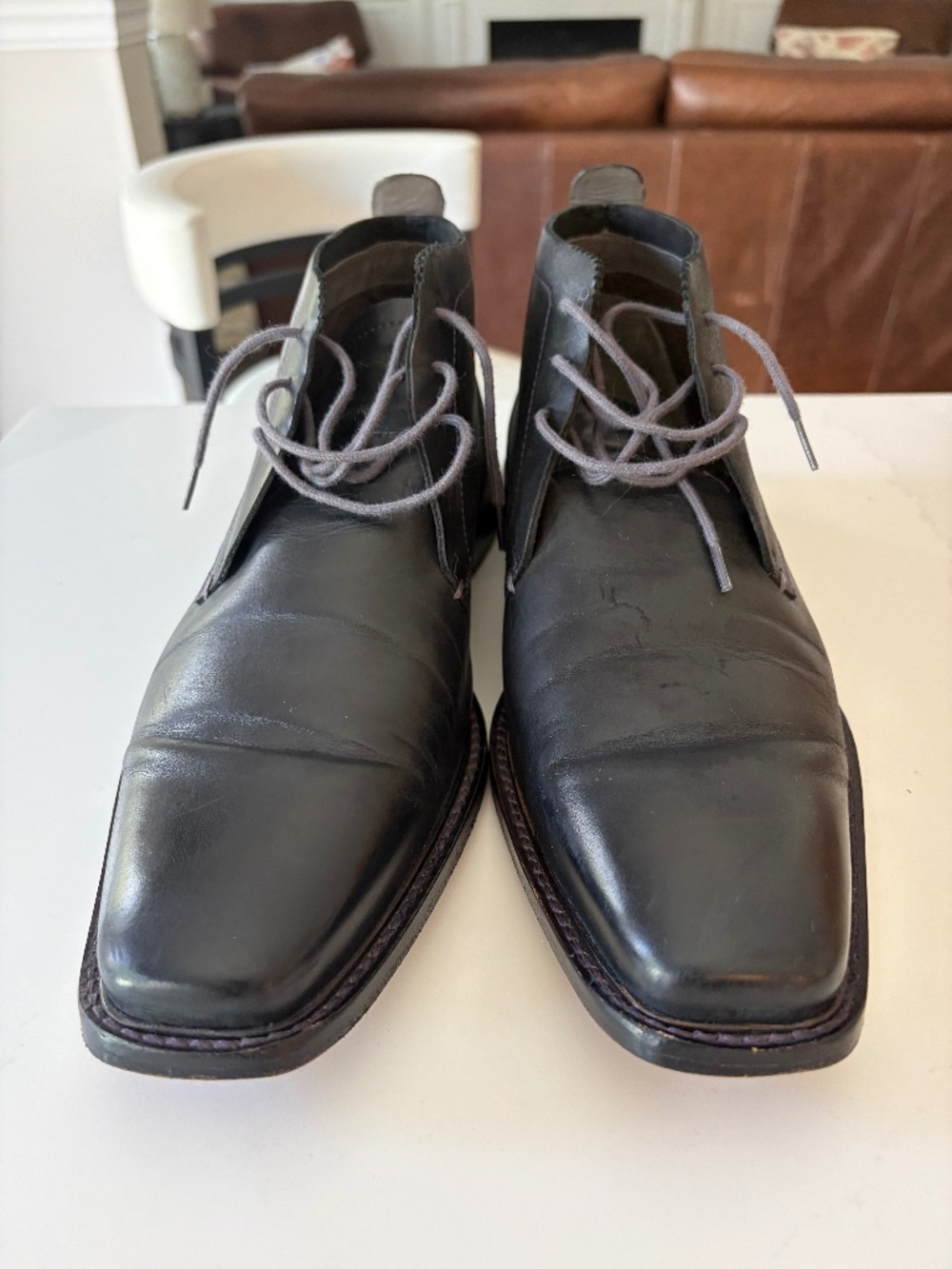 Ted Baker Agger 2 Men’s Boot, Black Leather Size 10US